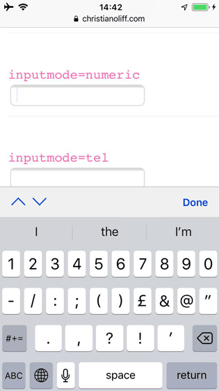 iOS 12.2 Inputmode Numeric - Safari