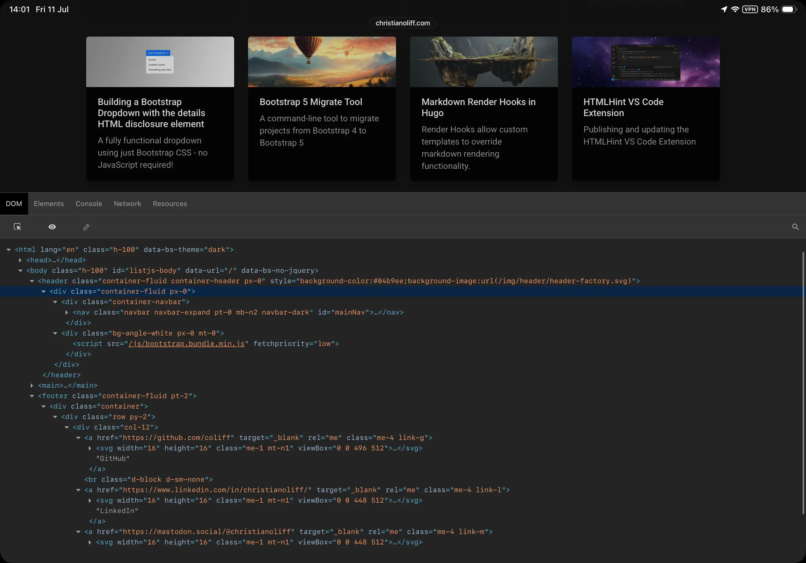 Web Inspector App for iPad