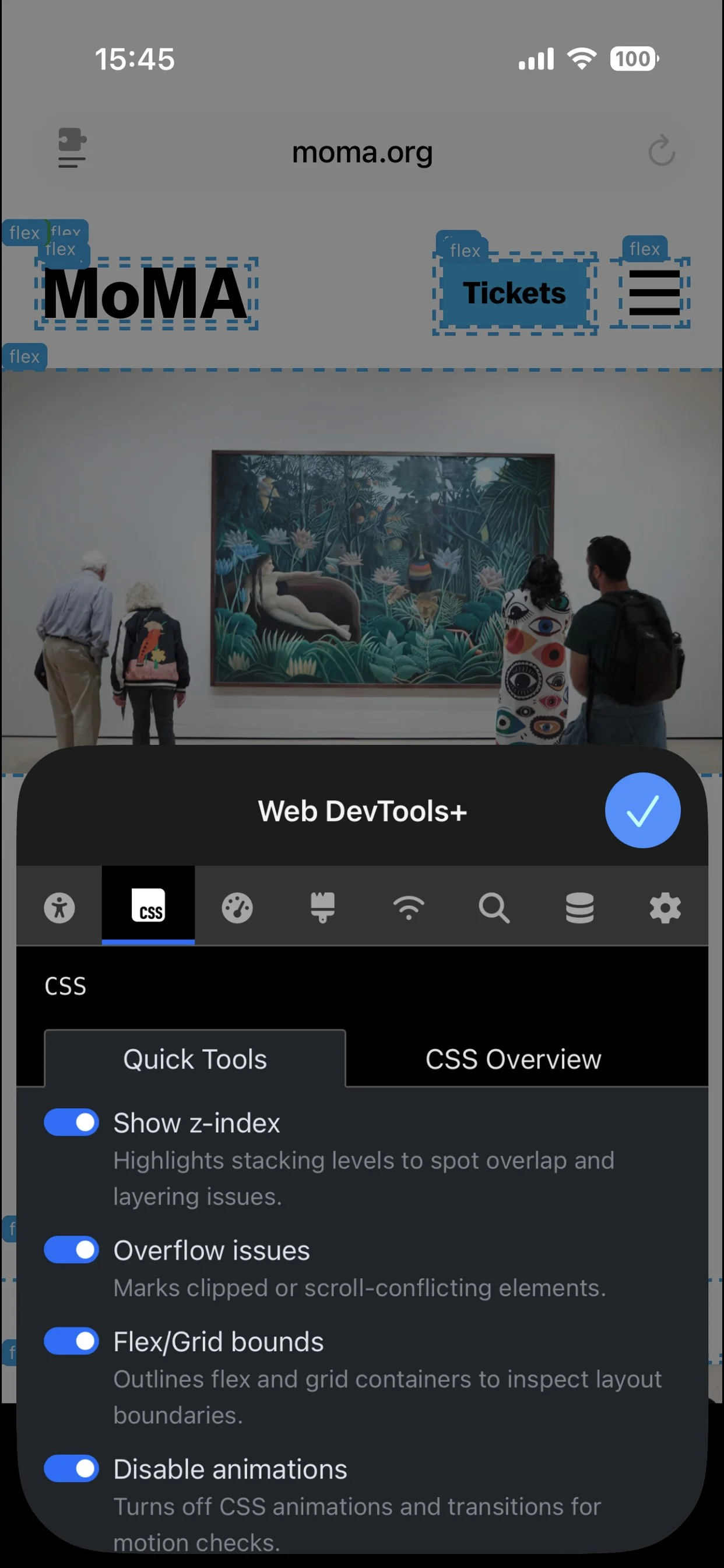 Web DevTools+ screenshot 1