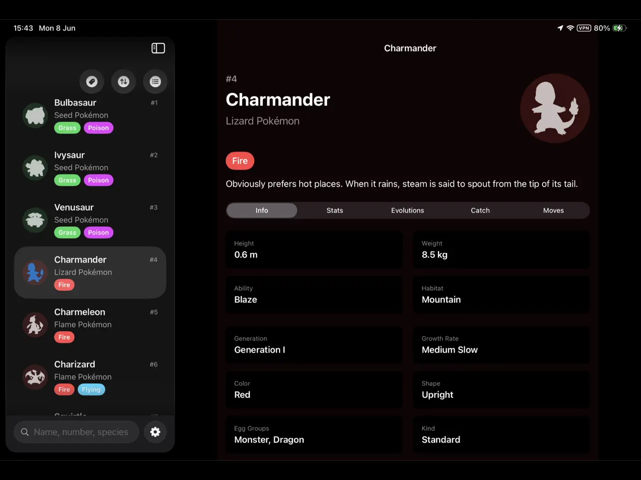 PokeIndex screenshot